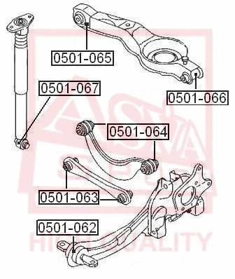 Mounting, control/trailing arm (0501-066)