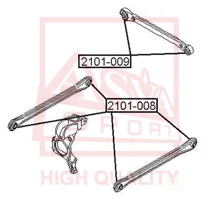 Mounting, control/trailing arm (2101-008)
