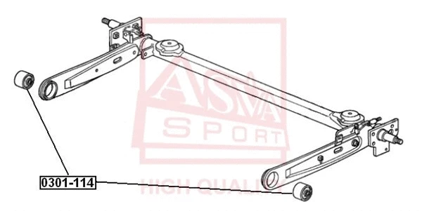 Mounting, control/trailing arm (0301-114)
