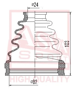 Bellow, drive shaft (ASBT-AV1)