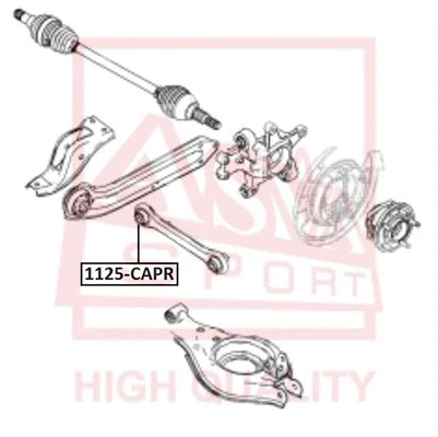 Control/Trailing Arm, wheel suspension (1125-CAPR)
