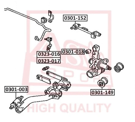 Link/Coupling Rod, stabiliser bar (0323-017)