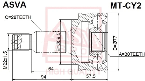Joint Kit, drive shaft (MT-CY2)
