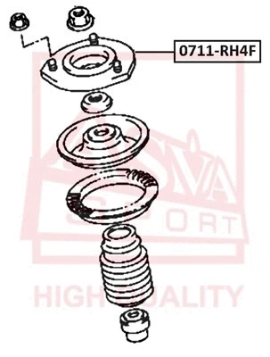 Mounting, shock absorber (0711-RH4F)