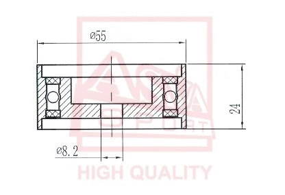 Tensioner Pulley, V-belt (HNBP-008)