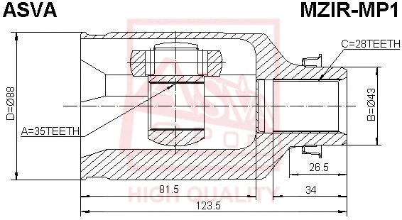 Joint Kit, drive shaft (MZIR-MP1)