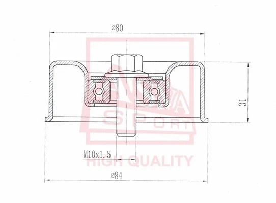 Tensioner Pulley, V-belt (MTBP-029)
