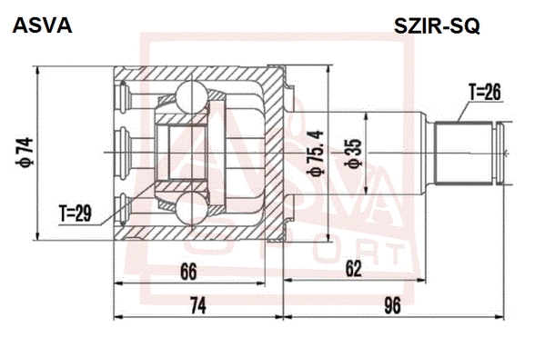 Joint Kit, drive shaft (SZIR-SQ)