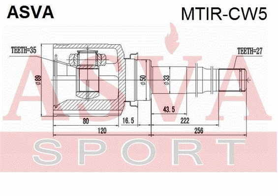 Joint Kit, drive shaft (MTIR-CW5)