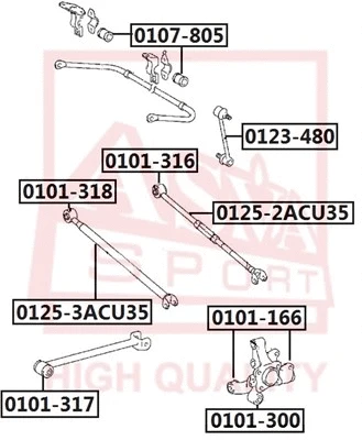 Mounting, control/trailing arm (0101-316)