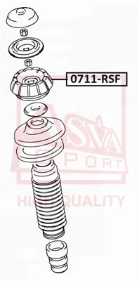 Mounting, shock absorber (0711-RSF)