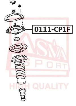 Mounting, shock absorber (0111-CP1F)