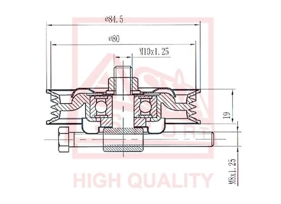 Tensioner Pulley, V-belt (NSBP-019)