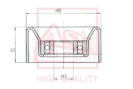 Tensioner Pulley, V-belt (HYBP-013)
