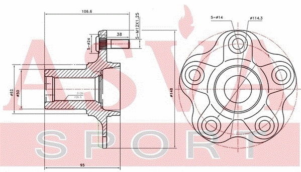Wheel Hub (NSWH-S50R)