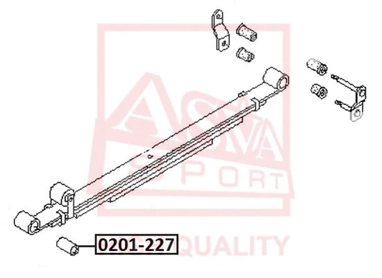 Mounting, control/trailing arm (0201-227)