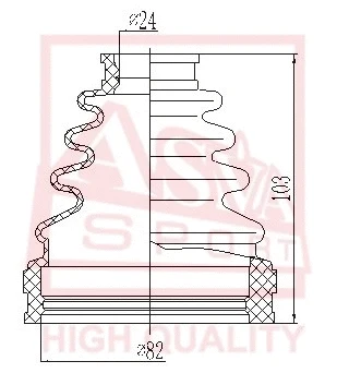 Bellow, drive shaft (BT-IN909)