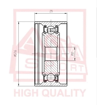 Tensioner Pulley, V-belt (TYBP-017)