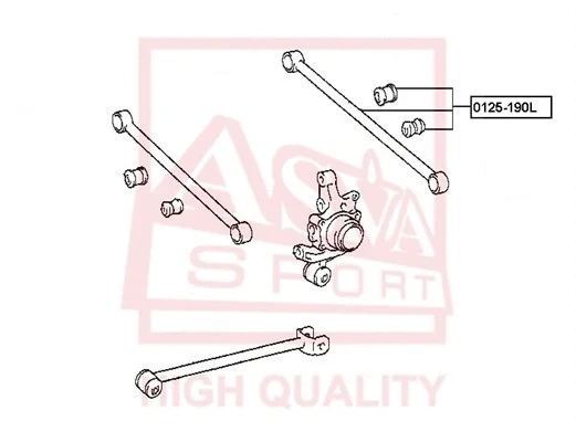 Control/Trailing Arm, wheel suspension (0125-190L)