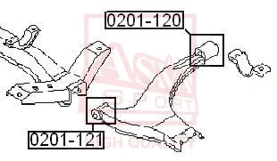 Mounting, control/trailing arm (0201-120)