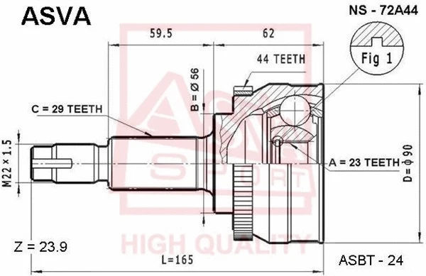 Joint Kit, drive shaft (NS-72A44)