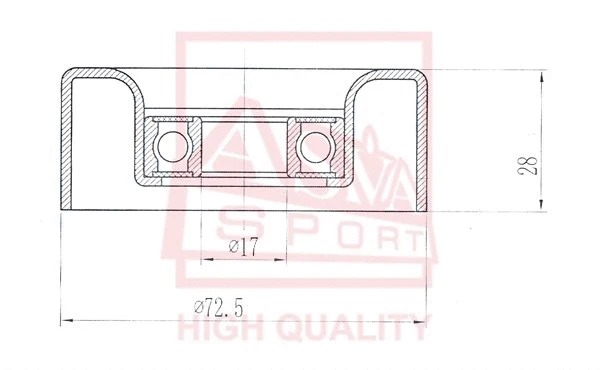 Tensioner Pulley, V-belt (MZBP-007)