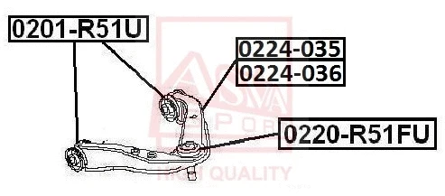 Control/Trailing Arm, wheel suspension (0224-035)