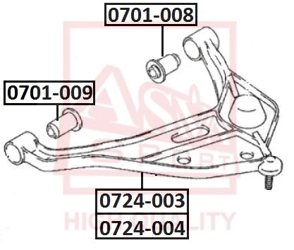 Control/Trailing Arm, wheel suspension (0724-003)