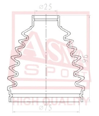 Bellow, drive shaft (ASBT-CY2)