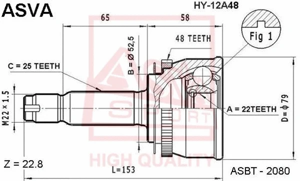 Joint Kit, drive shaft (HY-12A48)
