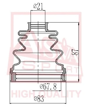 Bellow, drive shaft (ASBT-INCD)