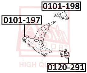 Mounting, control/trailing arm (0101-198)