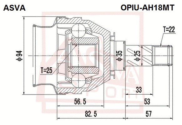 Joint Kit, drive shaft (OPIU-AH18MT)