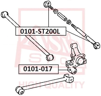 Mounting, control/trailing arm (0101-ST200L)