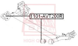 Mounting, control/trailing arm (1101-AVT200R)