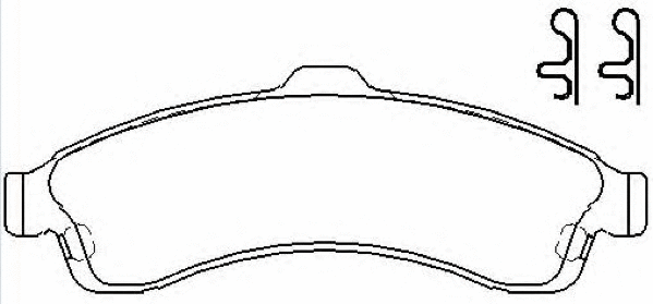 Brake Pad Set, disc brake (AKD-0882)