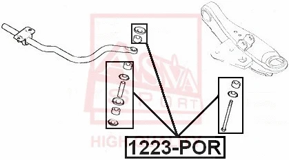 Link/Coupling Rod, stabiliser bar (1223-POR)