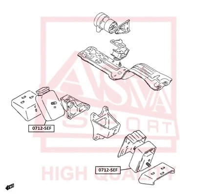 Mounting, engine (0712-SEF)