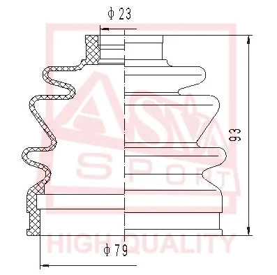 Bellow, drive shaft (ASBT-26)
