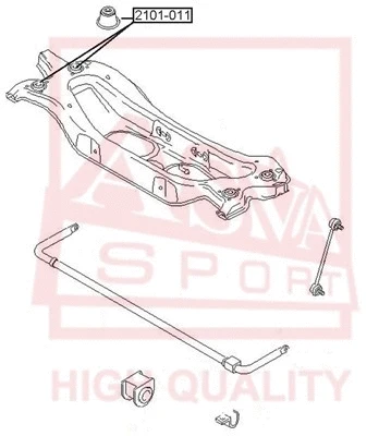 Mounting, control/trailing arm (2101-011)