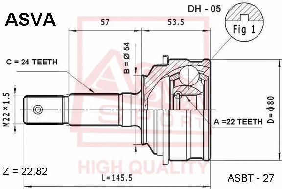 Joint Kit, drive shaft (DH-05)
