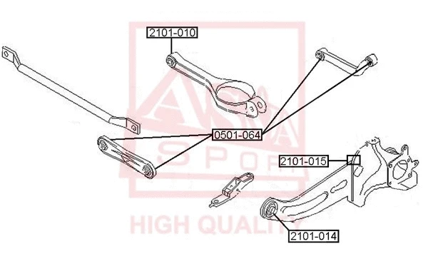 Mounting, control/trailing arm (0501-064)