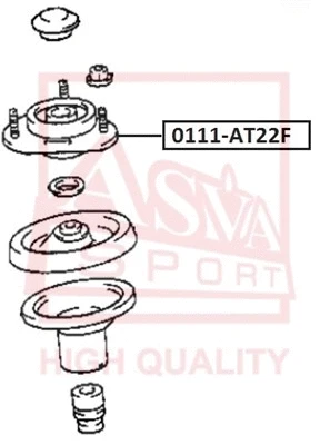 Mounting, shock absorber (0111-AT22F)