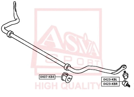 Bushing, stabiliser bar (0407-KB4)