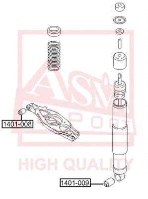 Mounting, control/trailing arm (1401-008)