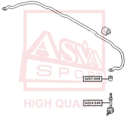 Bushing, stabiliser bar (0207-009)