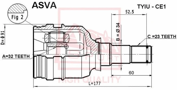 Joint Kit, drive shaft (TYIU-CE1)