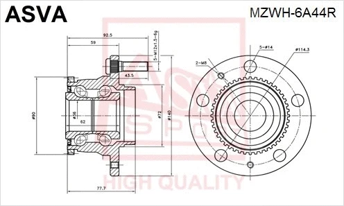 Wheel Hub (MZWH-6A44R)