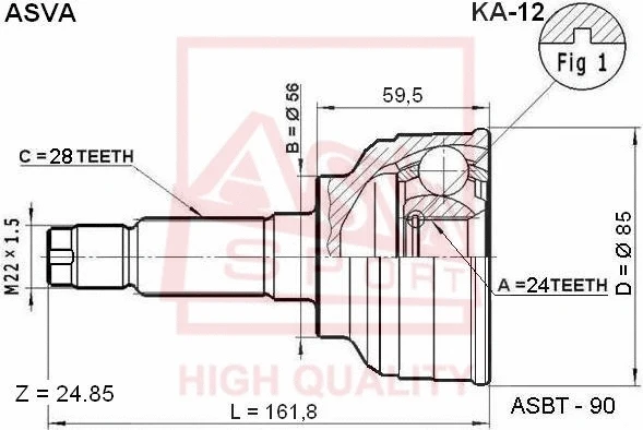 Joint Kit, drive shaft (KA-12)