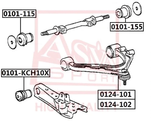Control/Trailing Arm, wheel suspension (0124-101)